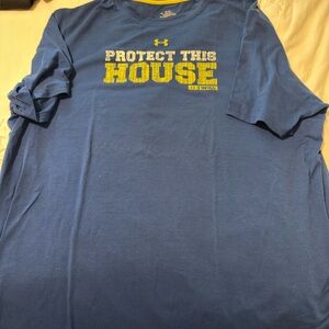 Under Armour Navy Shirt with Gold Accents